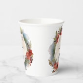 Samoyed Kerstkrans Feestelijke Pup Papieren Bekers (Links)