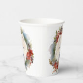 Samoyed Kerstkrans Feestelijke Pup Papieren Bekers (Rechts)