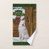 Samoyed Kerstmis Bad Handdoek (Handdoek)