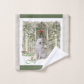 Samoyed Kerstmis Bad Handdoek (Wasdoekje)