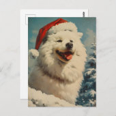 Samoyed Kerstmis Briefkaart (Voorkant / Achterkant)