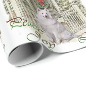 Samoyed Kerstmis Cadeaupapier (Rol Hoek)