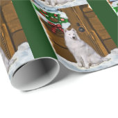 Samoyed Kerstmis Cadeaupapier (Rol Hoek)