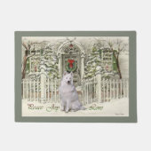Samoyed Kerstmis Deurmat (Voorkant)