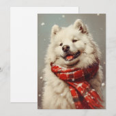 Samoyed Kerstmis Feestdagenkaart (Voorkant / Achterkant)