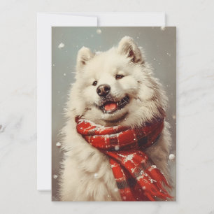 Samoyed Kerstmis Feestdagenkaart