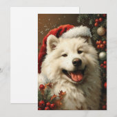 Samoyed Kerstmis Feestdagenkaart (Voorkant / Achterkant)