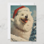 Samoyed Kerstmis Feestdagenkaart (Voorkant)