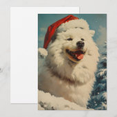 Samoyed Kerstmis Feestdagenkaart (Voorkant / Achterkant)