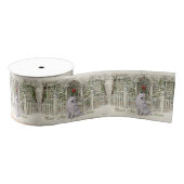Samoyed Kerstmis Grosgrain Lint (Spoel)