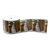 Samoyed Kerstmis Grosgrain Lint (Spoel)
