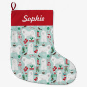 samoyed kerstmis grote kerstsok (Voorkant)