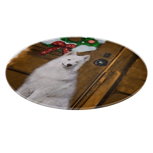Samoyed Kerstmis Snijplank (Hoek)
