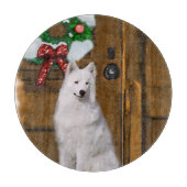 Samoyed Kerstmis Snijplank (Voorkant)
