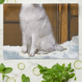 Samoyed Kerstmis Theedoek (Gevouwen)