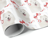 Samoyed kerstpapier cadeaupapier (Rol Hoek)