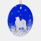 Samoyed kerstversiering keramisch ornament (Rechts)