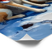 Samoyed Kerstvuurtoren Vakantie Perfect Poster (Hoek)