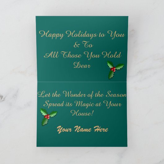 Samoyed kerstWenskaart, 7 x 5 inch Feestdagen Kaart (Binnen)