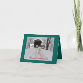 Samoyed kerstWenskaart, 7 x 5 inch Feestdagen Kaart