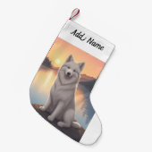 Samoyed Kleine Kerstsok (Voorkant (Hangend))