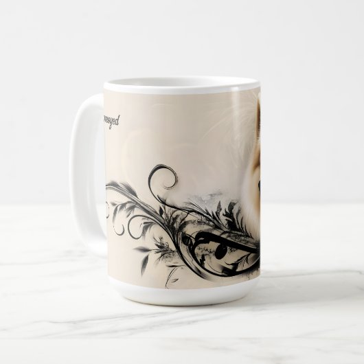 Samoyed Koffiemok (Voorkant links)