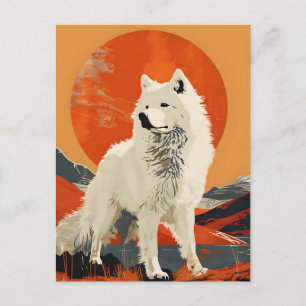 Samoyed  kunst briefkaart