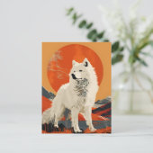 Samoyed kunst briefkaart (Staand voorkant)