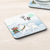 Samoyed laat het Onderzetters sneeuwen (Linkerzijde)