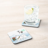 Samoyed laat het Onderzetters sneeuwen (Rechterzijde)