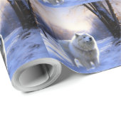 Samoyed Laat het Sneeuwen Kerstmis Cadeaupapier (Rol Hoek)