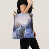 Samoyed Laat het Sneeuwen Kerstmis Tote Bag (Dichtbij)