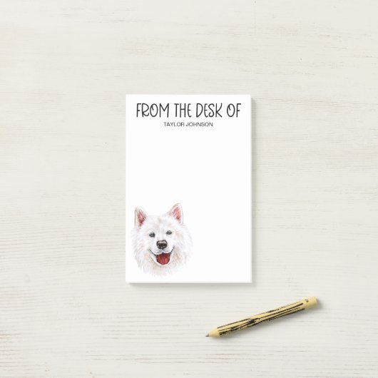 Samoyed Liefhebber Post-it Notities Post-it® Notes (Op bureau)