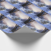 Samoyed liet het sneeuwen Kerstmis Cadeaupapier (Hoek)