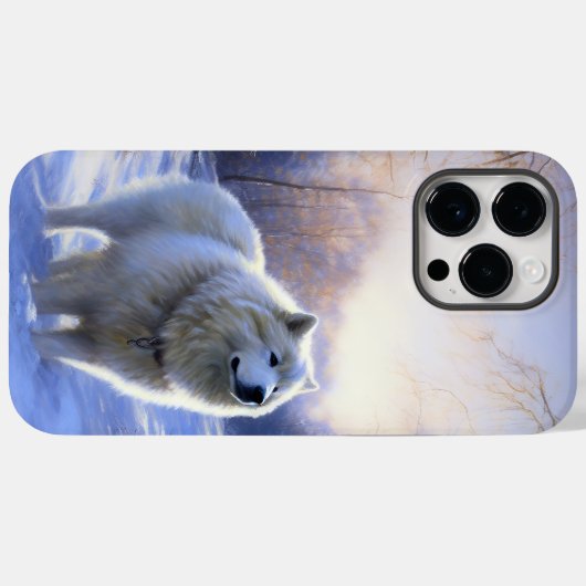 Samoyed liet het sneeuwen Kerstmis Case-Mate iPhone Case (Achterkant (horizontaal))