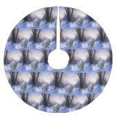 Samoyed liet het sneeuwen Kerstmis Kerstboom Rok (Voorkant)