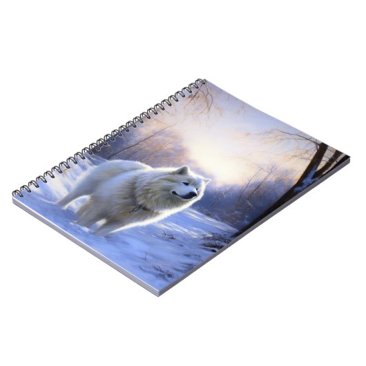 Samoyed liet het sneeuwen Kerstmis Notitieboek (Linkerzijde)