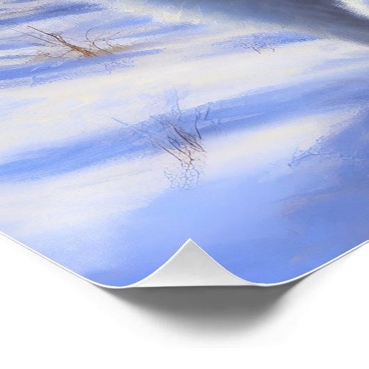 Samoyed liet het sneeuwen Kerstmis Perfect Poster (Hoek)