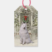 Samoyed Lovers Kerstmis Cadeaulabel (Achterkant)