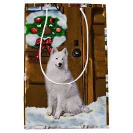 Samoyed Lovers Kerstmis Medium Cadeauzakje
