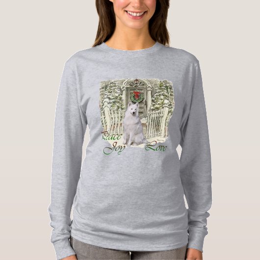 Samoyed Lovers Kerstmis T-shirt (Voorkant)