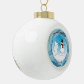 Samoyed Magic; Vakantievorming — keramisch Keramische Bal Ornament (Links)