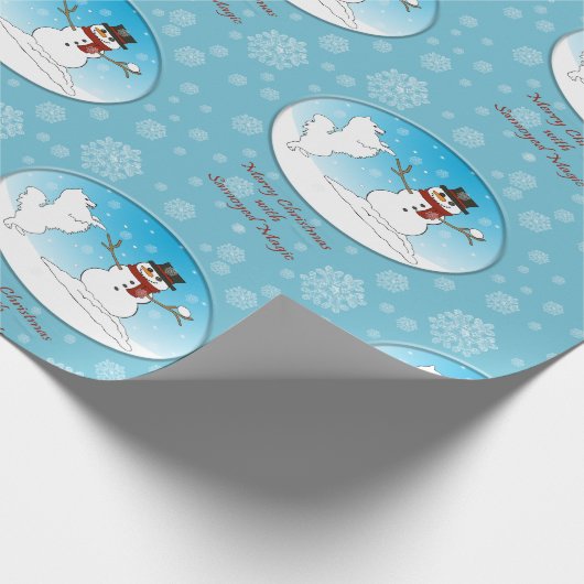 Samoyed Magic Wrapping Paper: Matte, Glossy, Linen Cadeaupapier (Hoek)
