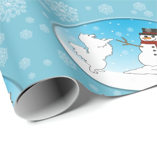 Samoyed Magic Wrapping Paper: Matte, Glossy, Linen Cadeaupapier (Rol Hoek)