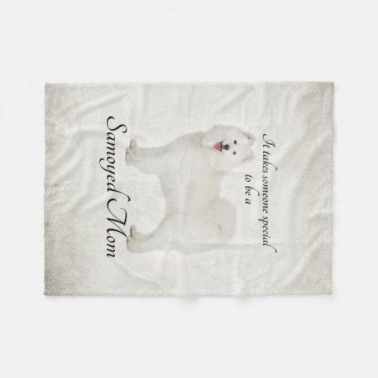 Samoyed mam Fleece Blanket (Voorkant (Horizontaal))