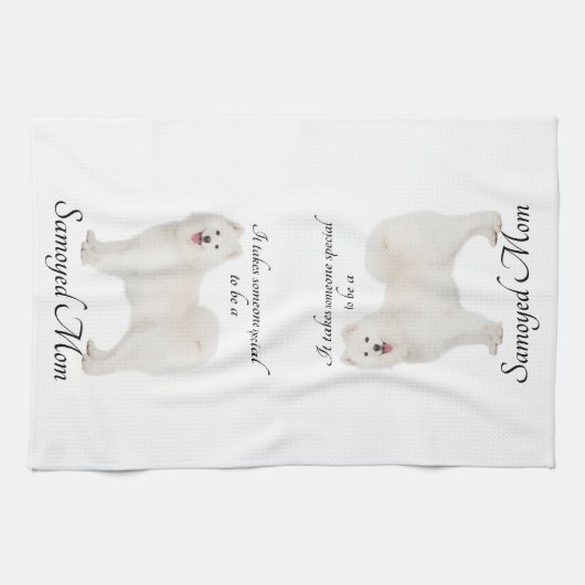 Samoyed Mam Kitchen Towel Theedoek (Horizontaal)
