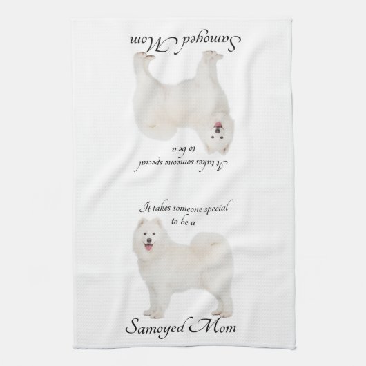 Samoyed Mam Kitchen Towel Theedoek (Verticaal)