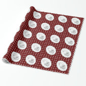 Samoyed mam (wit) Cute Fun Dog mama Cadeaupapier (Uitgerold)