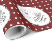 Samoyed mam (wit) Cute Fun Dog mama Cadeaupapier (Rol Hoek)