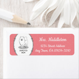 Samoyed mam (wit) Cute Fun Dog mama Etiket